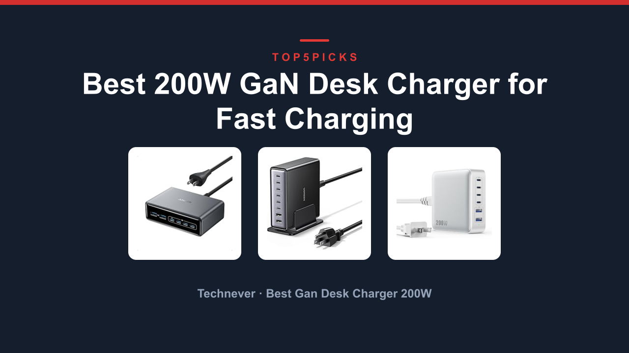 Best 200W GaN Desk Charger for Fast Charging