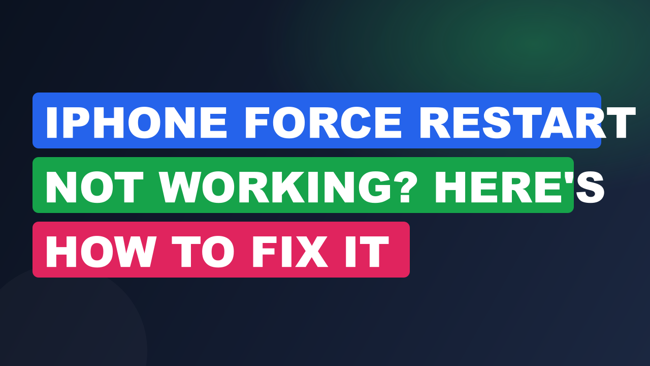 iPhone Force Restart Not Working? Here's How to Fix It